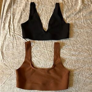 Parade bralette set small scoop & plunge tan & black seamless bundle